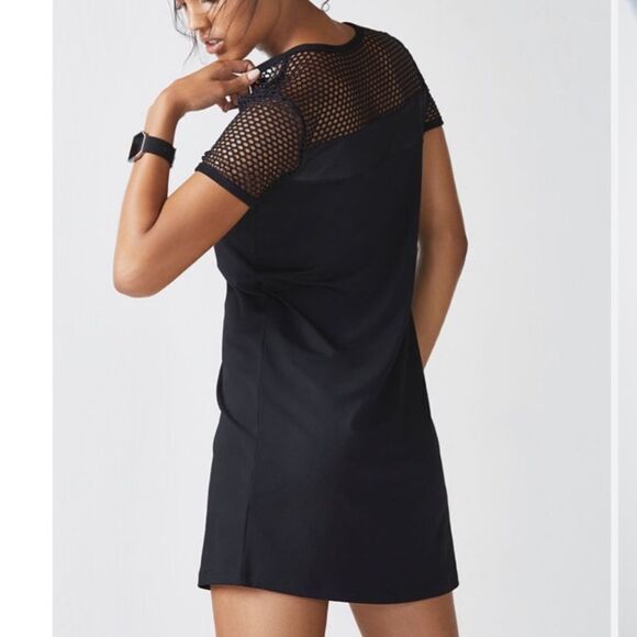 Fabletics Black Mesh Dress Sarah Mini Dress Size Small - Picture 5 of 11